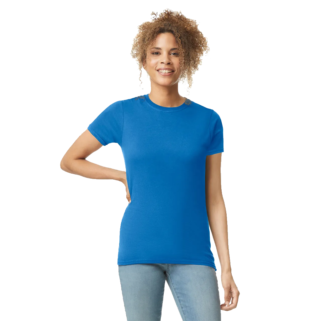 Playera para Dama, Cuello Redondo, 64000L - Mínimo de Orden 12pzs.