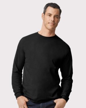 Playera Cuello Redondo Manga Larga 100% Poly, Orden min. 12pzs.